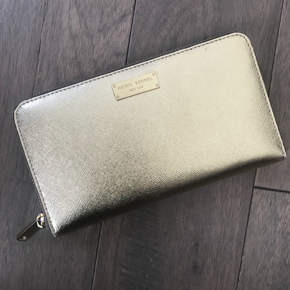 Gold Metallic Henri Bendel Wallet